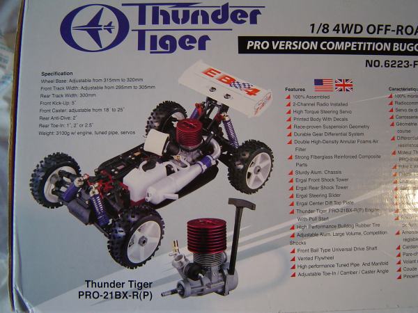 Thunder Tiger EB4 S2.5 Arrière Bras Toe Plaque Set